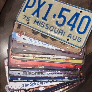 Vintage License Plate Collection